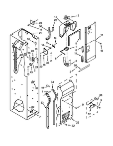 Freezer Liner And Air Flow Parts Diagram and Parts List for KBSD612ESS00  KitchenAid Refrigerator