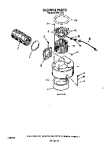 Blower Diagram and Parts List for N9457*4  Roper Range
