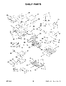Shelf Parts Diagram and Parts List for KRFC302EPA05  KitchenAid Refrigerator