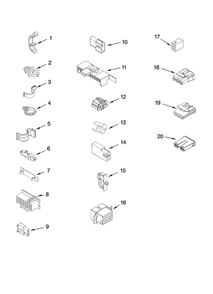 Wiring harness Diagram and Parts List for 11029822800  Kenmore Washer
