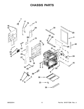 04 - CHASSIS PARTS Diagram and Parts List for YMET8720DH00  Whirlpool Range