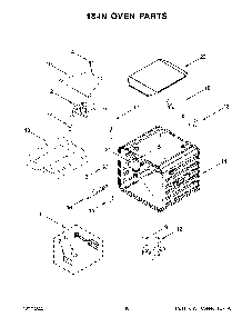 18-In Oven Parts Diagram and Parts List for KFGC558JYP05  KitchenAid Range
