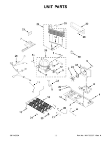 07 - Unit Parts Diagram and Parts List for WRFF3036RW00  Whirlpool Refrigerator