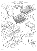 SHELF, LIT/OPTIONAL Diagram and Parts List for KBRS21KDBL00  KitchenAid Refrigerator