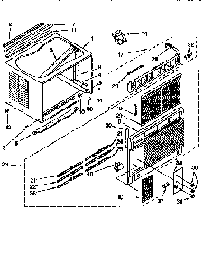 Cabinet Diagram and Parts List for 1069752571  Kenmore Air Conditioner