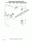 UPPER WASH AND RINSE PARTS Diagram and Parts List for DU1055XTVD8  Whirlpool Dishwasher