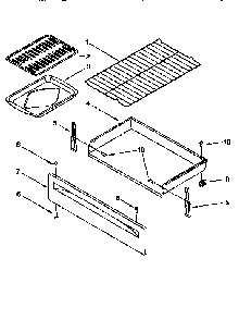 Drawer And Broiler Diagram and Parts List for SF360PEENO  Whirlpool Range