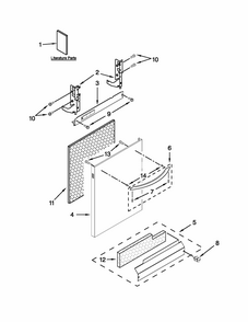 Door And Panel Parts Diagram and Parts List for 66513292K116  Kenmore Dishwasher