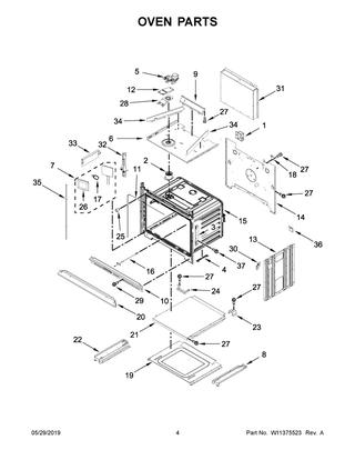 Oven Parts Diagram and Parts List for WOCA7EC0HN02  Whirlpool Microwave Oven Combo
