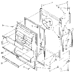 Refrigerator Door Diagram and Parts List for ET18MKXSN03  Whirlpool Refrigerator