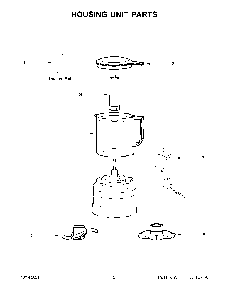 Housing Unit Parts Diagram and Parts List for 5KFCB519BER0  KitchenAid Food Processor