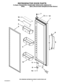 REFRIGERATOR DOOR PARTS Diagram and Parts List for GSS26C4XXF02  Whirlpool Refrigerator