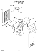 AIR FLOW PARTS Diagram and Parts List for GD5YHAXNL03  Whirlpool Refrigerator