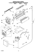 ICEMAKER PARTS, PARTS NOT ILLUSTRATED Diagram and Parts List for KSRG25FKBL02  KitchenAid Refrigerator