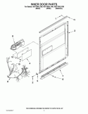 INNER DOOR PARTS Diagram and Parts List for WDT790SLYB0  Whirlpool Dishwasher
