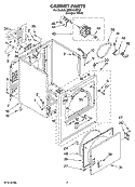 CABINET PARTS Diagram and Parts List for EED4400TQ0  Estate Dryer