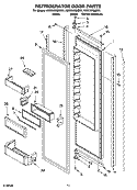 REFRIGERATOR DOOR PARTS Diagram and Parts List for KSSO36QMB01  KitchenAid Refrigerator