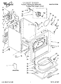 SECTION Diagram and Parts List for GEQ8858HQ0  Whirlpool Dryer