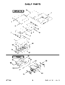 Shelf Parts Diagram and Parts List for KRFF300EBS01  KitchenAid Refrigerator