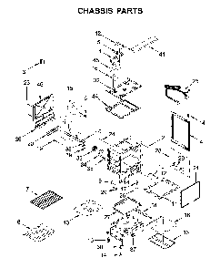Chassis parts Diagram and Parts List for 66475123611  Kenmore Range