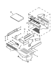 Part Location Diagram of W10621526 Whirlpool SUPPORT