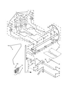 Manifold Diagram and Parts List for KGRS303BWH1  KitchenAid Range