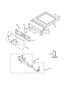 Top And Console Parts Diagram and Parts List for WED96HEAU1  Whirlpool Dryer