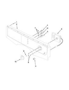 Control Panel Parts Diagram and Parts List for WED7500VW1  Whirlpool Dryer
