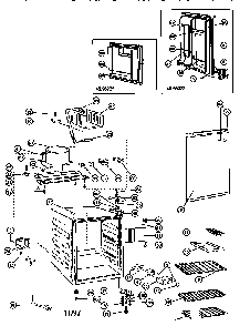 Refrigerator Cabinet Parts Diagram and Parts List for 46196332690  Kenmore Refrigerator