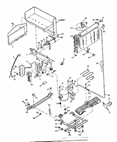 Unit Parts Diagram and Parts List for 106U14G2  Kenmore Refrigerator