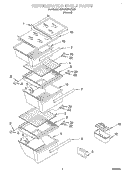 REFRIGERATOR SHELF Diagram and Parts List for 4YED22PQFN02  Whirlpool Refrigerator