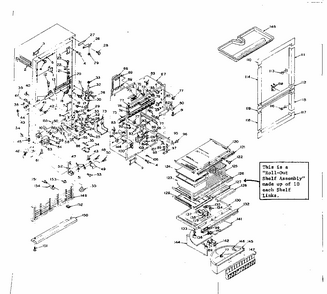 Cabinet Parts Diagram and Parts List for 106R14GIM  Kenmore Refrigerator