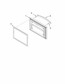 Freezer Door Parts Diagram and Parts List for 59672013013  Kenmore Refrigerator