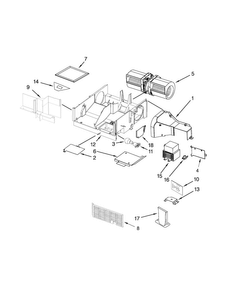 Air Flow Parts Diagram and Parts List for UMV1160CW0  Whirlpool Microwave