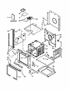 Oven Parts Diagram and Parts List for IBS350PXS01  Whirlpool Wall Oven