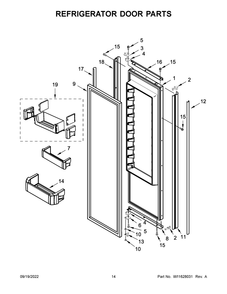 Part Location Diagram of W11627397 Whirlpool BIN-CNTLVR
