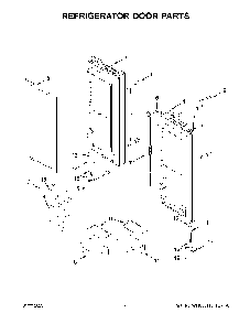 Refrigerator Door Parts Diagram and Parts List for KRFC300ESS09  KitchenAid Refrigerator