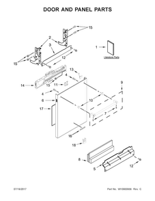 Part Location Diagram of W10921038 Whirlpool Energy guide