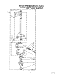 BRAKE AND DRIVE TUBE Diagram and Parts List for CA2452XTG0  Whirlpool Washer