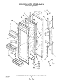 REFRIGERATOR DOOR Diagram and Parts List for 6ED22DWXTN00  Whirlpool Refrigerator