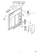 INNER DOOR Diagram and Parts List for DU850DWGQ1  Whirlpool Dishwasher