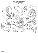 BULKHEAD PARTS, OPTIONAL PARTS (NOT INCLUDED) Diagram and Parts List for CEDS563RQ0  Whirlpool Dryer