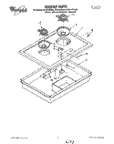 SECTION Diagram and Parts List for RC8100XAH0  Whirlpool Cooktop