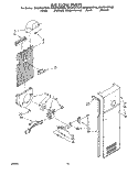 AIR FLOW Diagram and Parts List for ED25DWXTF02  Whirlpool Refrigerator