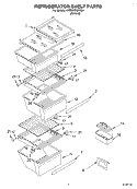 REFRIGERATOR SHELF Diagram and Parts List for 4YED27PQFN04  Whirlpool Refrigerator
