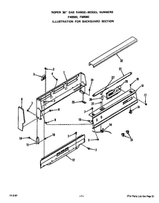 Lit/optional Diagram and Parts List for F6858*0  Roper Range