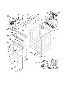 Cabinet Parts Diagram and Parts List for 11061632610  Kenmore Dryer