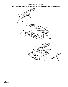 Backguard And Main Top Diagram and Parts List for 1423*0A  Roper Range