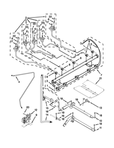 Manifold Parts Diagram and Parts List for WFG714HLAS1  Whirlpool Range