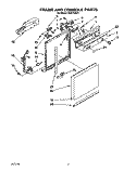 FRAME AND CONSOLE Diagram and Parts List for DU8700XY1  Whirlpool Dishwasher